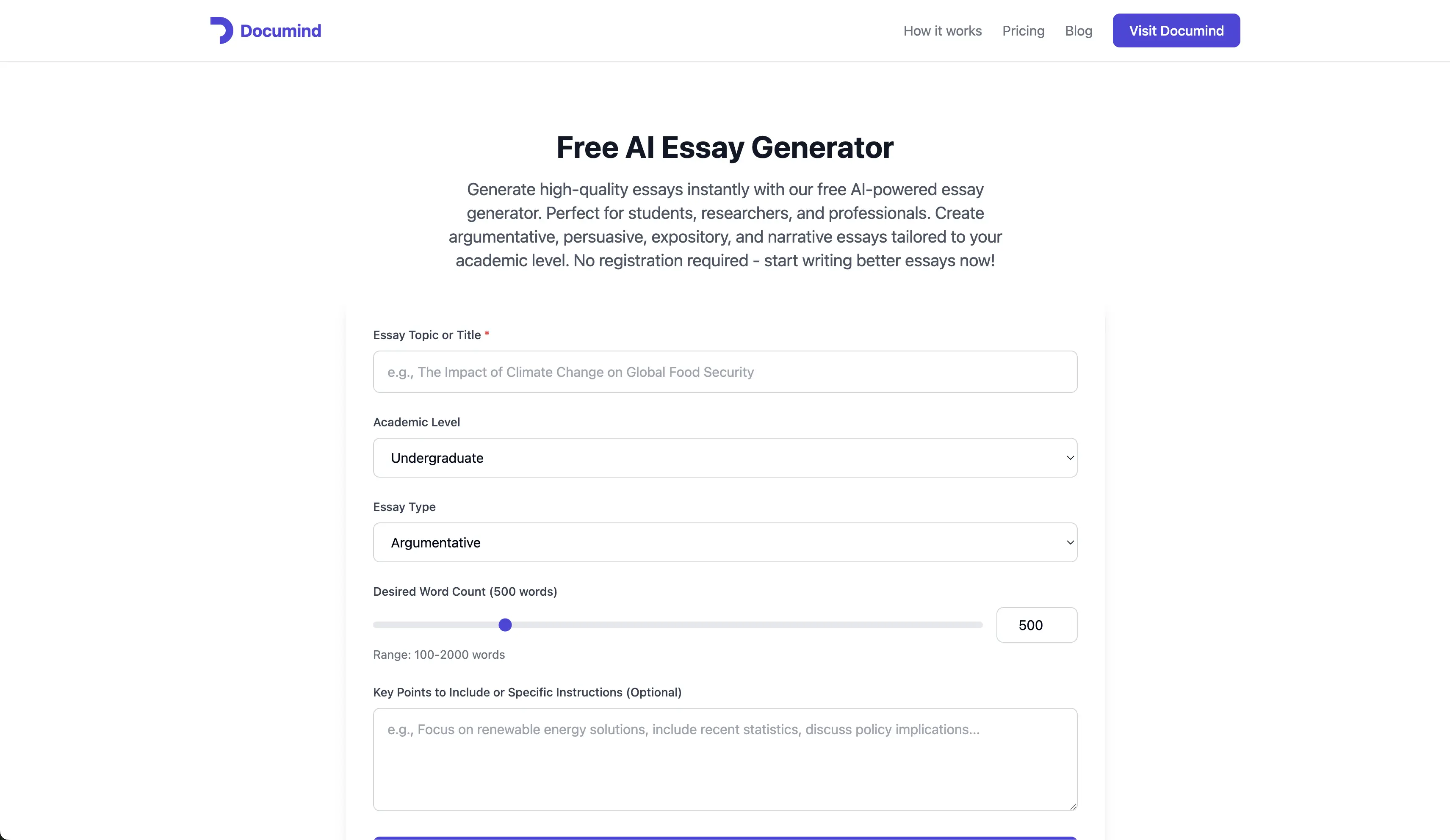 AI Essay Generator