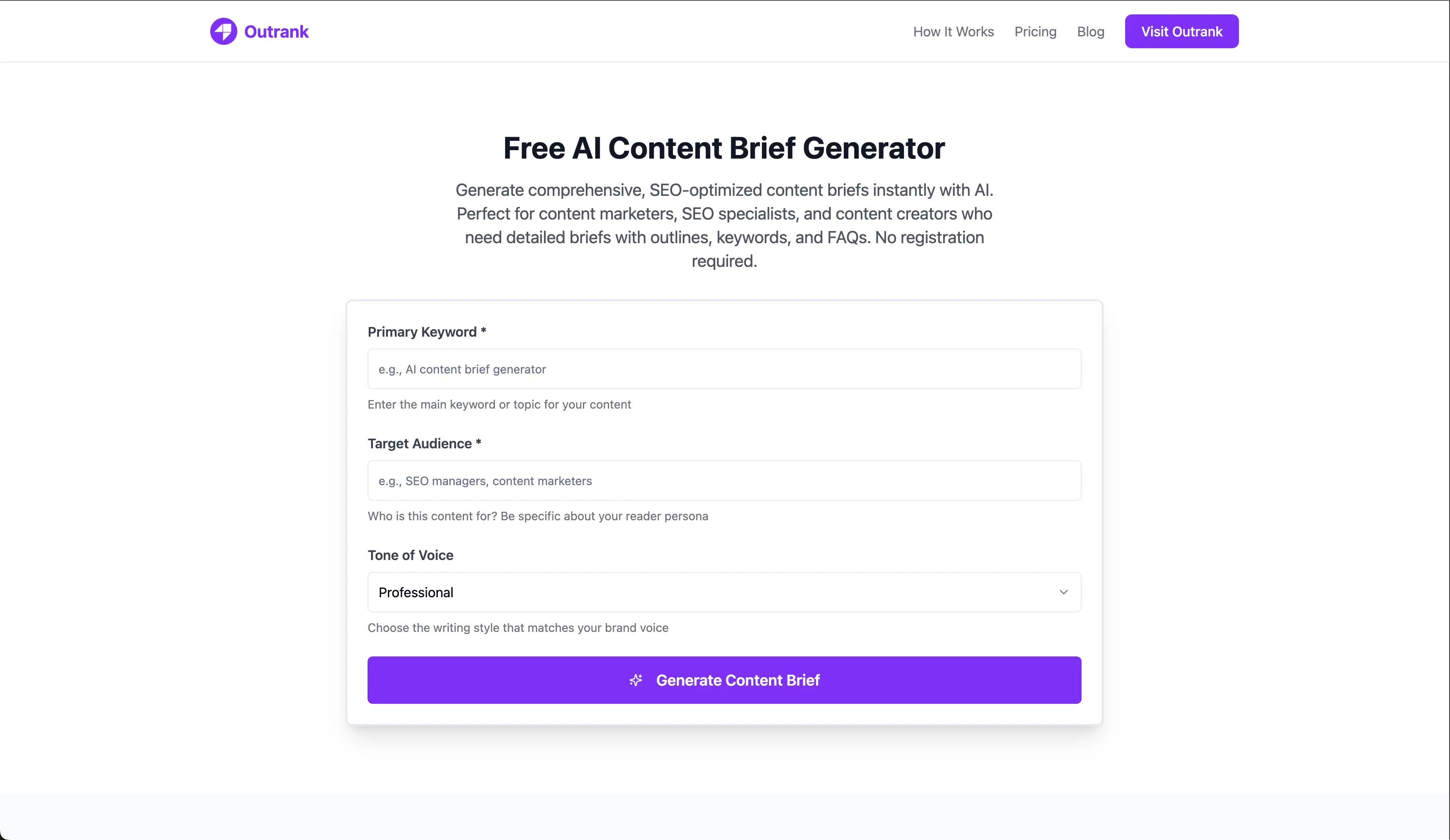 AI Content Brief Generator