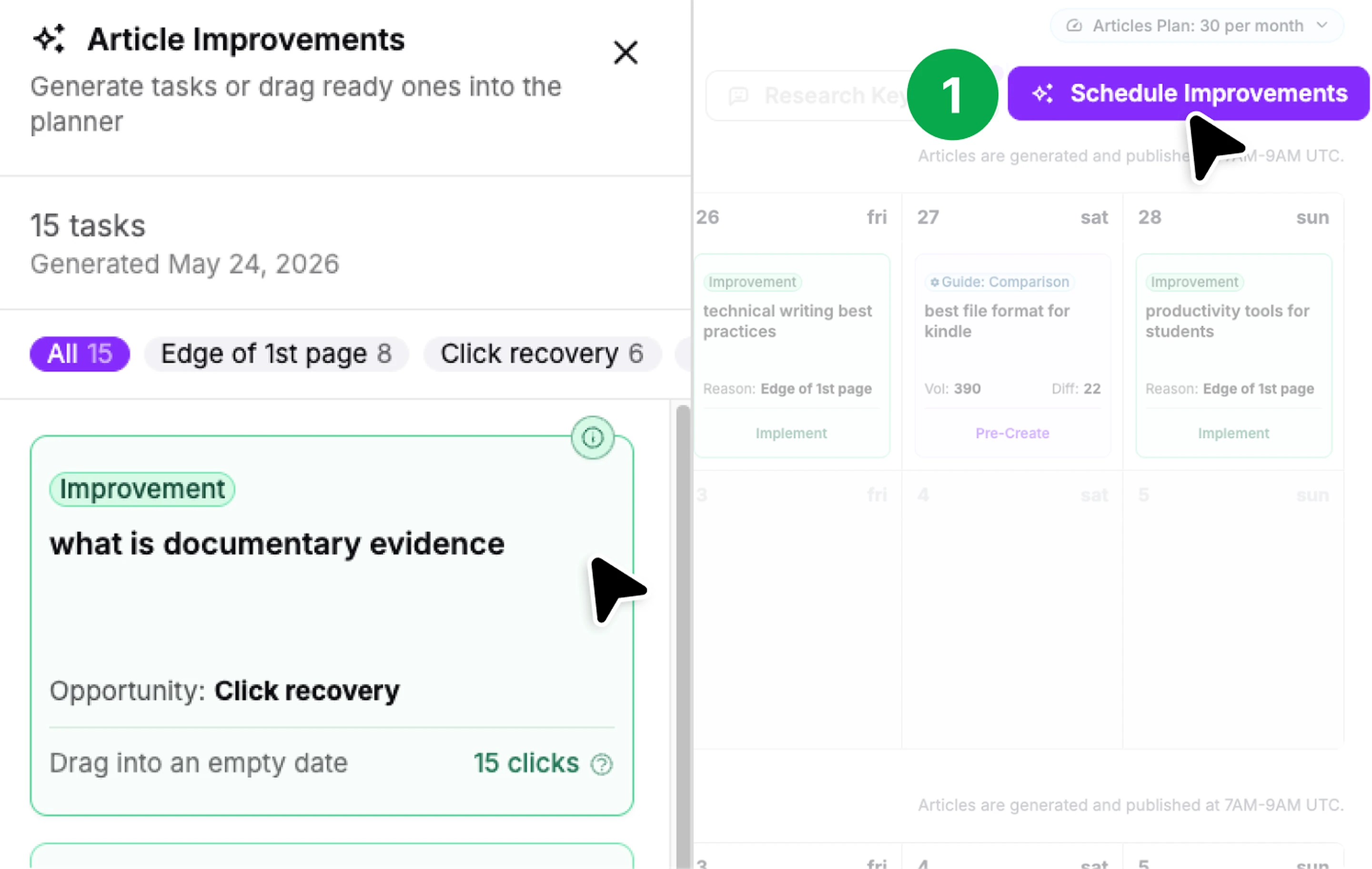 Fix underperforming articles