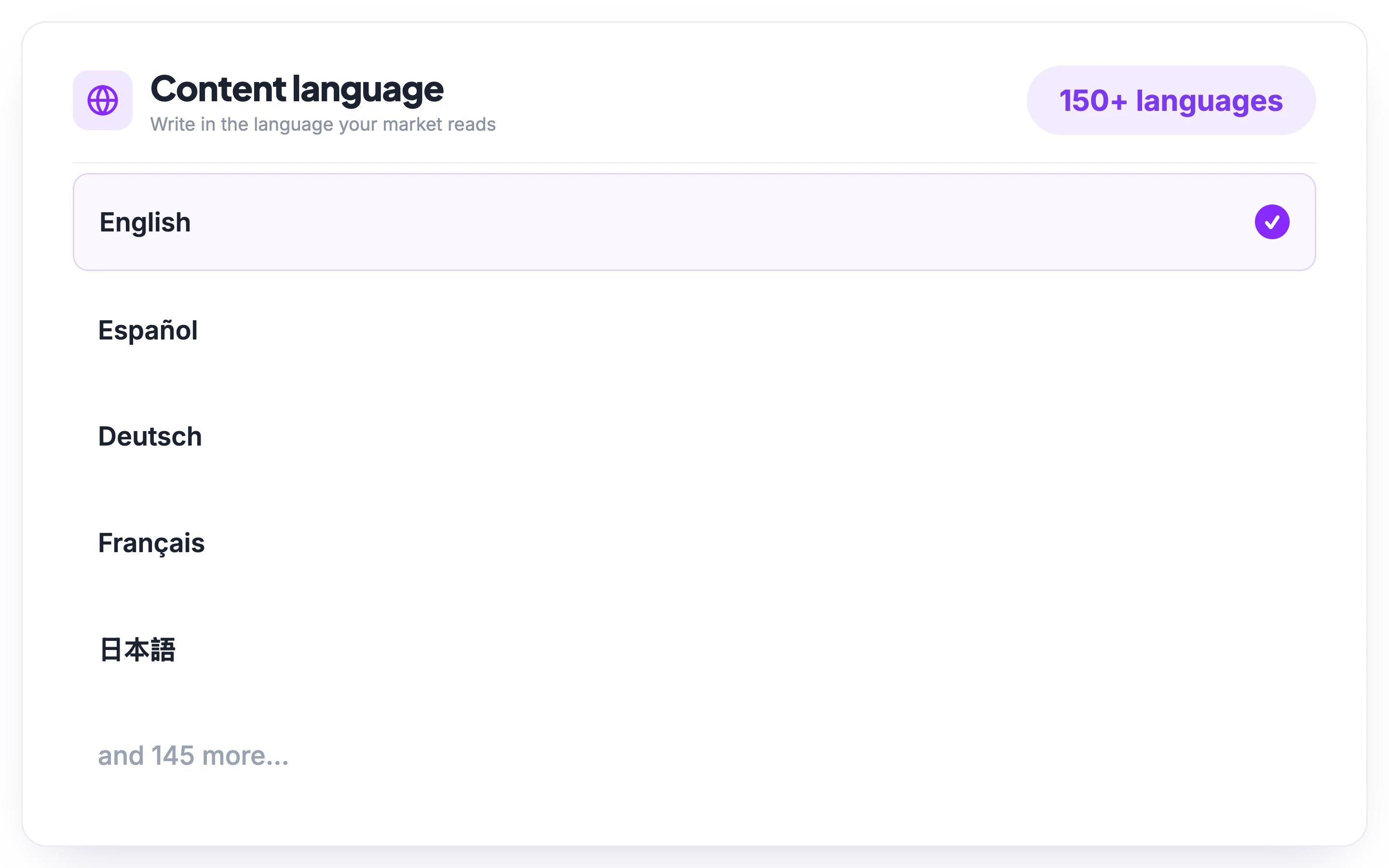 Write in 150+ languages