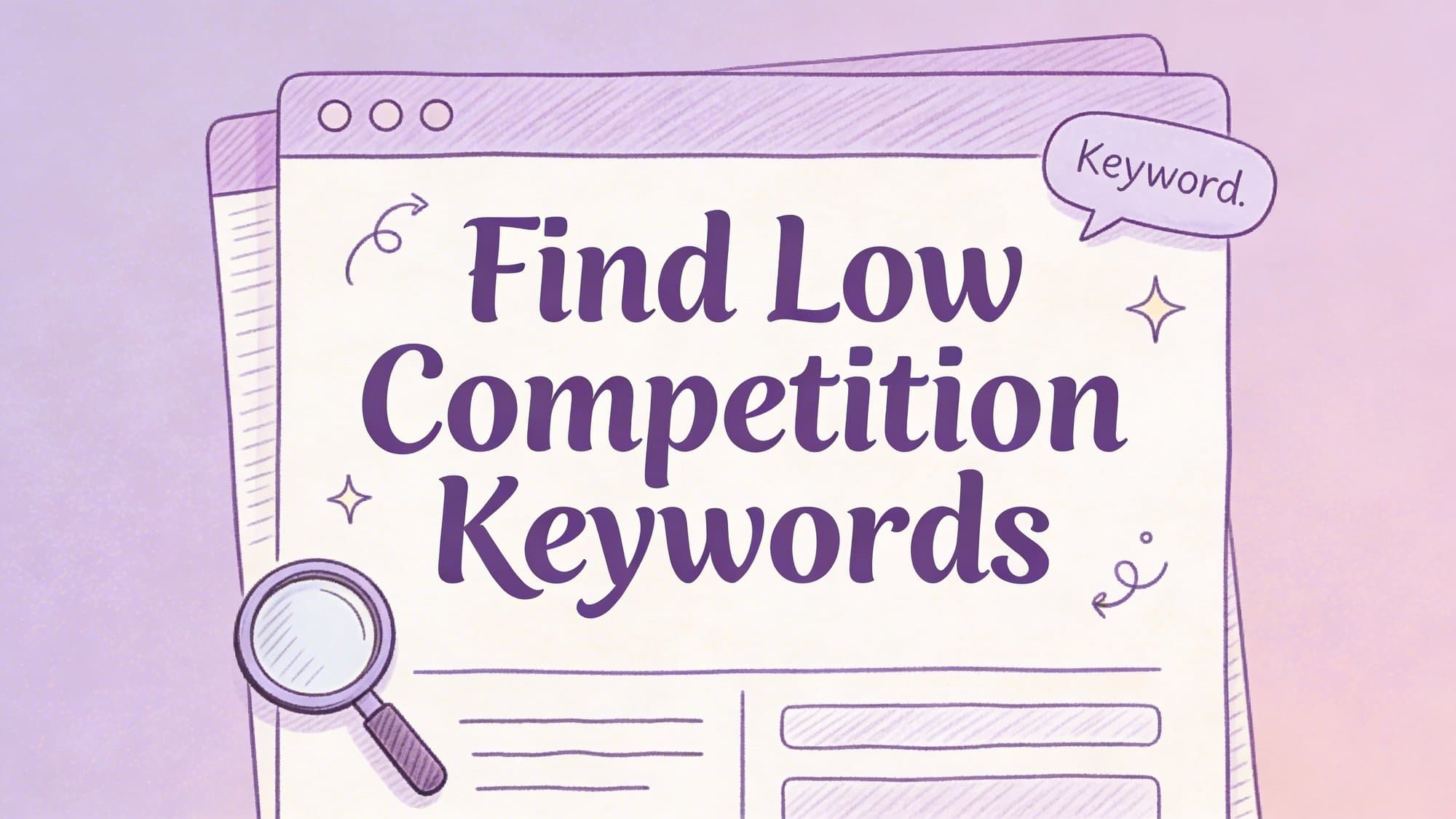 Find Low Competition Keywords That Rank (2026 Guide)